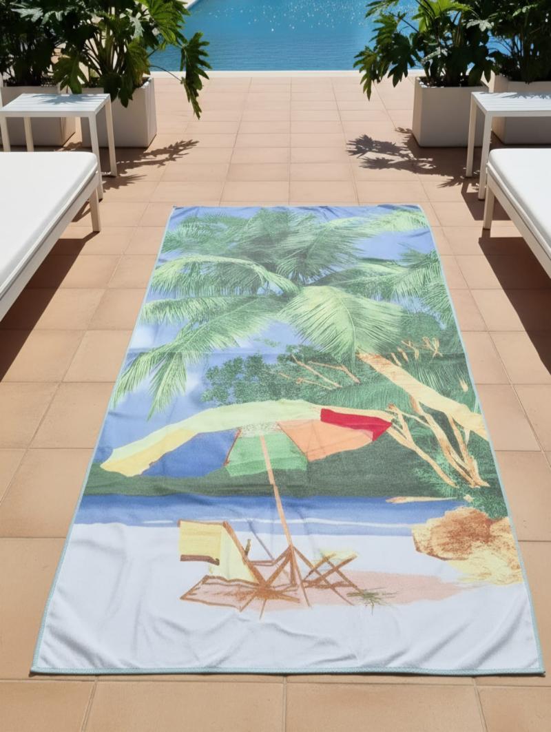 Toallón Playero Secado Rápido Estampado - Teka