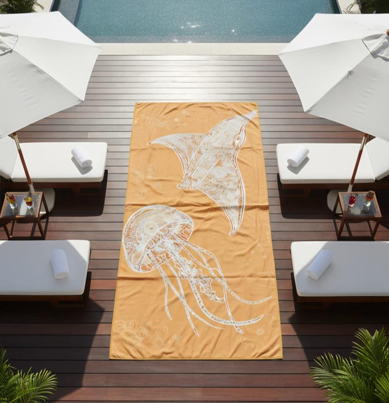 Toallón Playero Secado Rápido Estampado - Teka