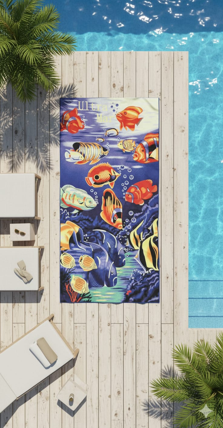 Toallón Playero Secado Rápido Estampado - Teka