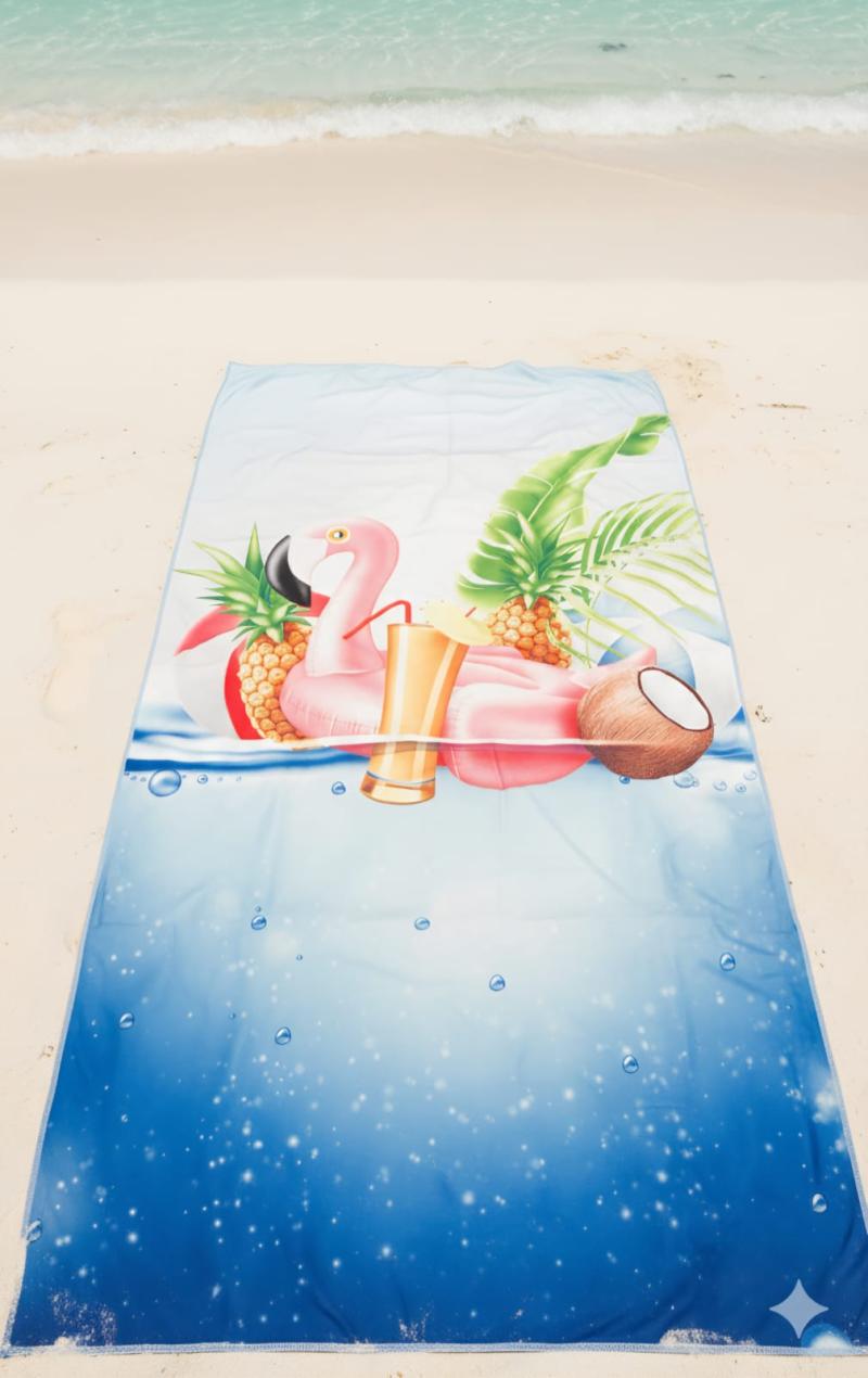 Toallón Playero Secado Rápido Estampado - Teka