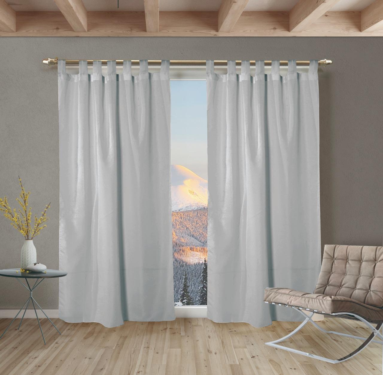 Cortina línea Motita Larga 2 Paños - Dracar Noar