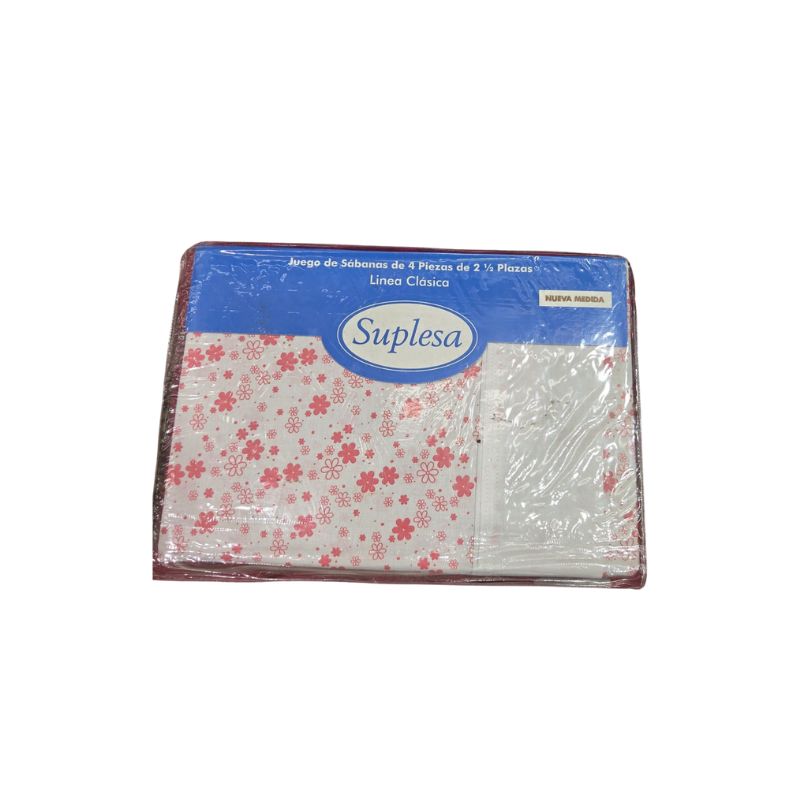 Juego de Sábanas 100% Algodón - 2 1/2 plazas - Suplesa