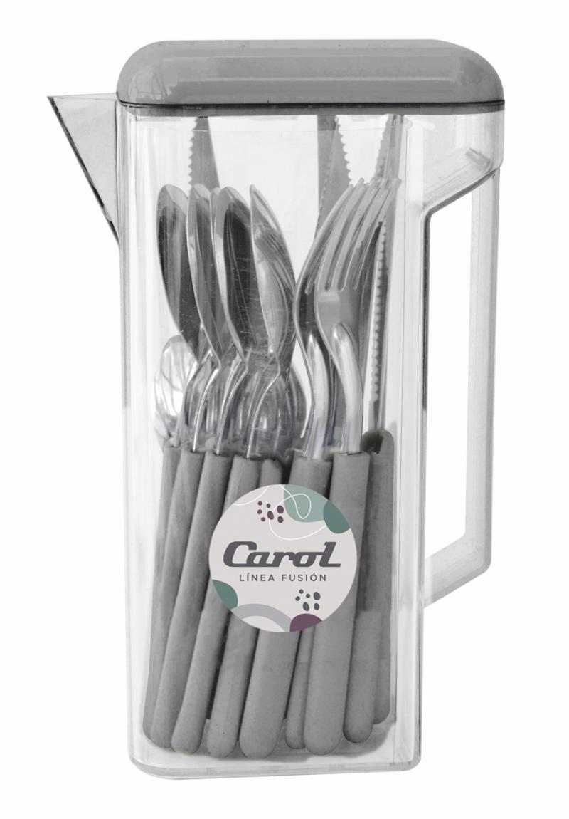 JUEGO DE CUBIERTOS 24 PIEZAS CON JARRA