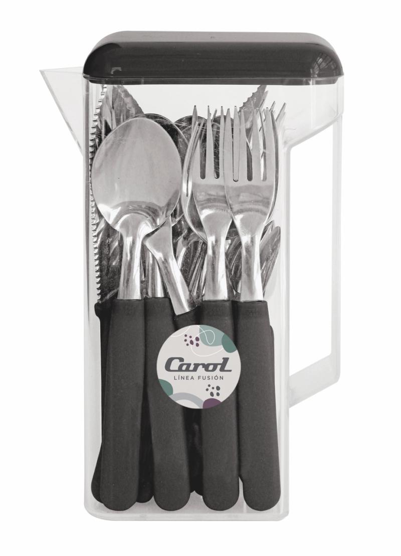 JUEGO DE CUBIERTOS 24 PIEZAS CON JARRA