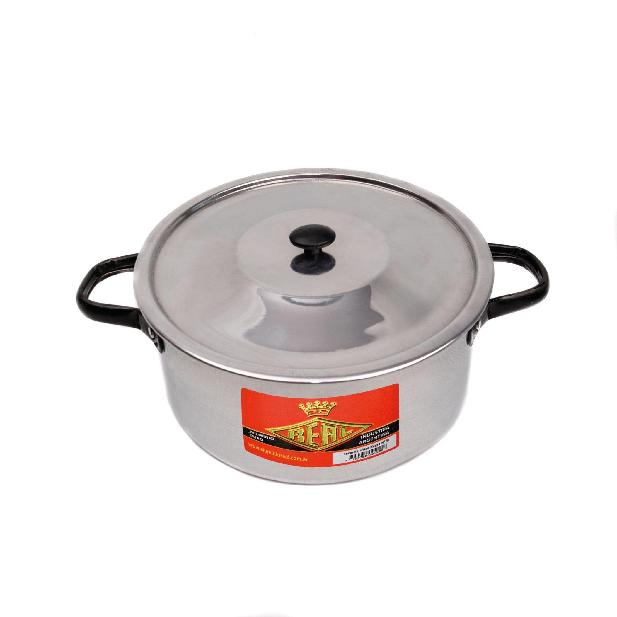 CACEROLA CON ASAS ALUMINIO REAL