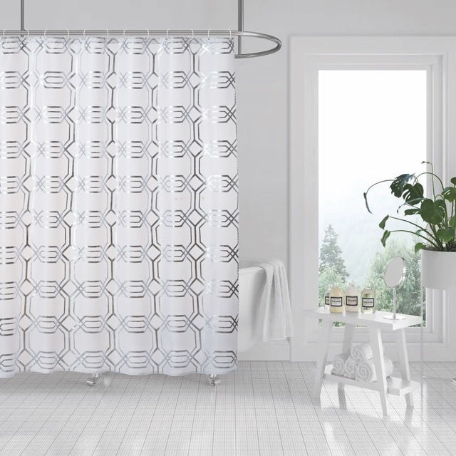 Cortina de Baño Programada con 12 Ganchos - Campomayo