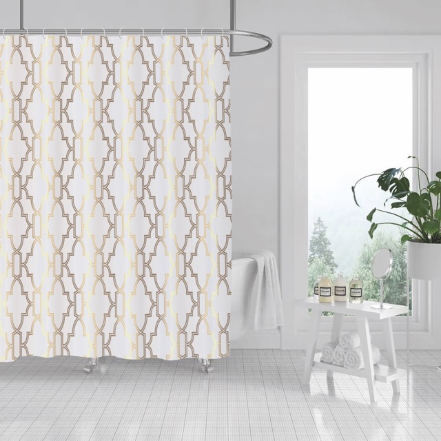 Cortina de Baño Programada con 12 Ganchos - Campomayo