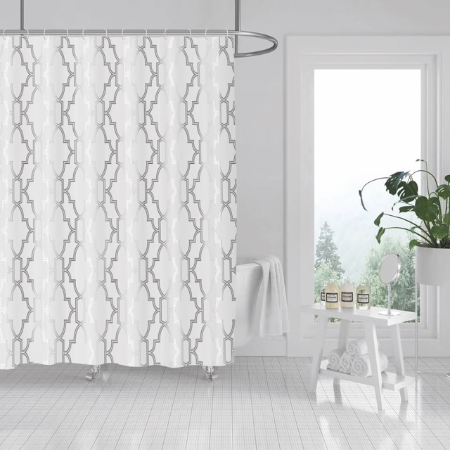 Cortina de Baño Programada con 12 Ganchos - Campomayo