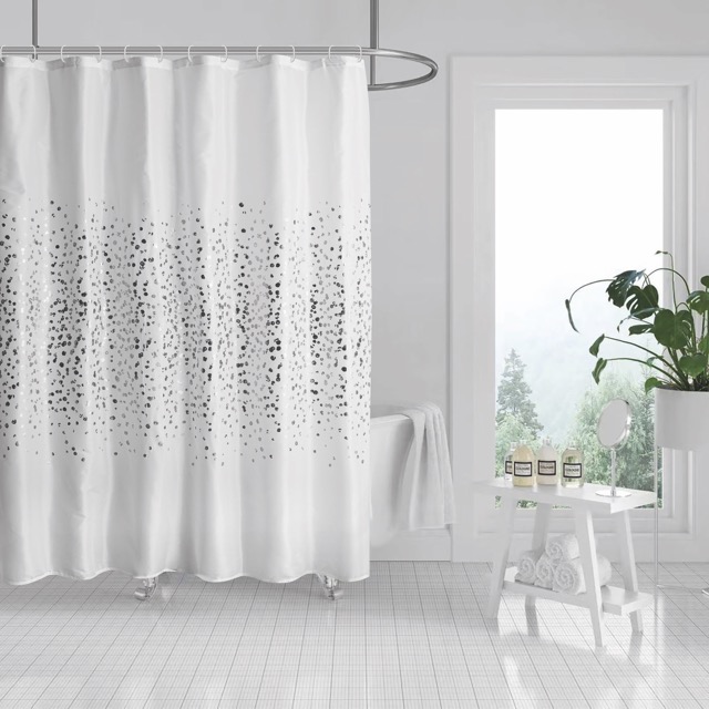 Cortina de Baño Programada con 12 Ganchos - Campomayo