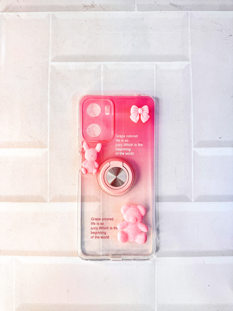 FUNDA MUÑECO OSO Y ANILLO MOTO G14