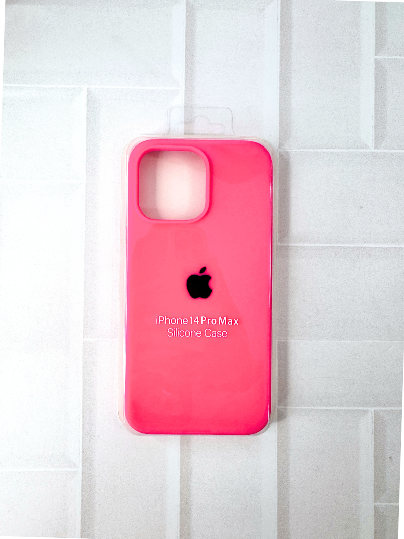 SILICON CASE IPH 14 PRO MAX N°38 ROSA FUERTE