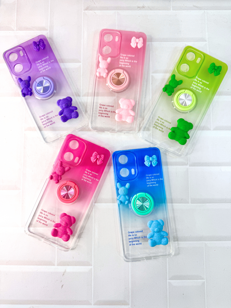 FUNDA MUÑECO OSO Y ANILLO MOTO G04