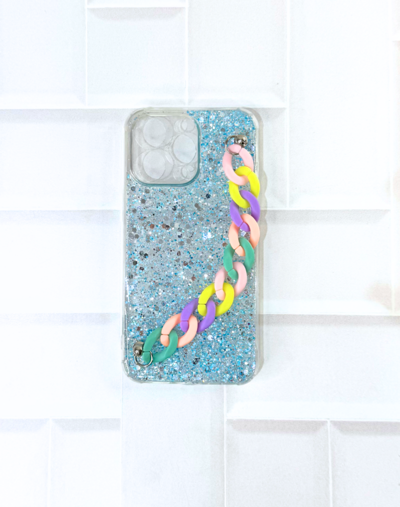 FUNDA BRILLO CADENA IPHONE 12 PRO MAX