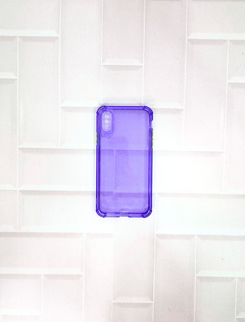 FUNDA TRANSPARENTE COLOR IPHONE X/XS