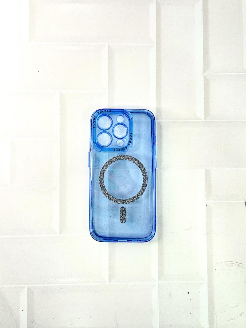 FUNDA TRANSPARENTE BRILLO CON MAGSAFE Y EMPAQUE IPH 15 PRO MAX