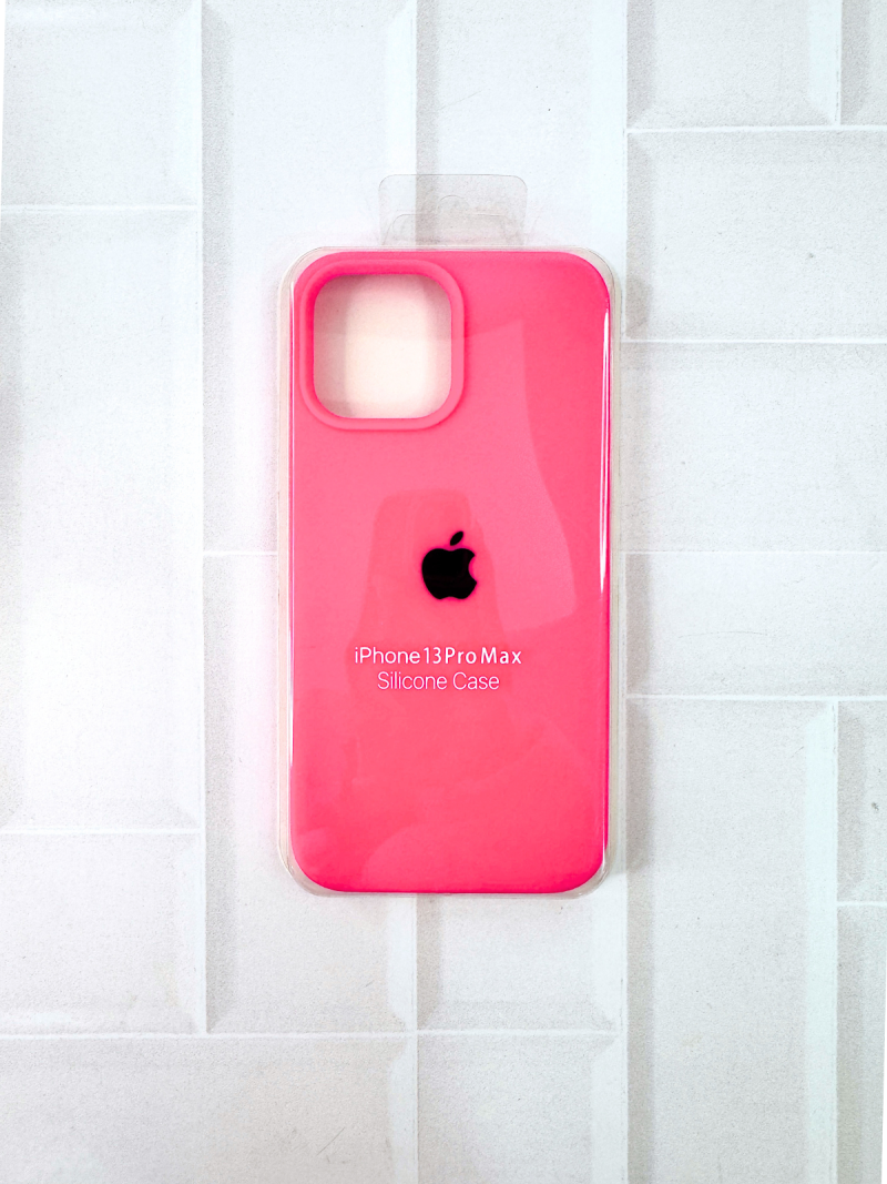 SILICON CASE IPH 13 PRO MAX N°38 ROSA FUERTE