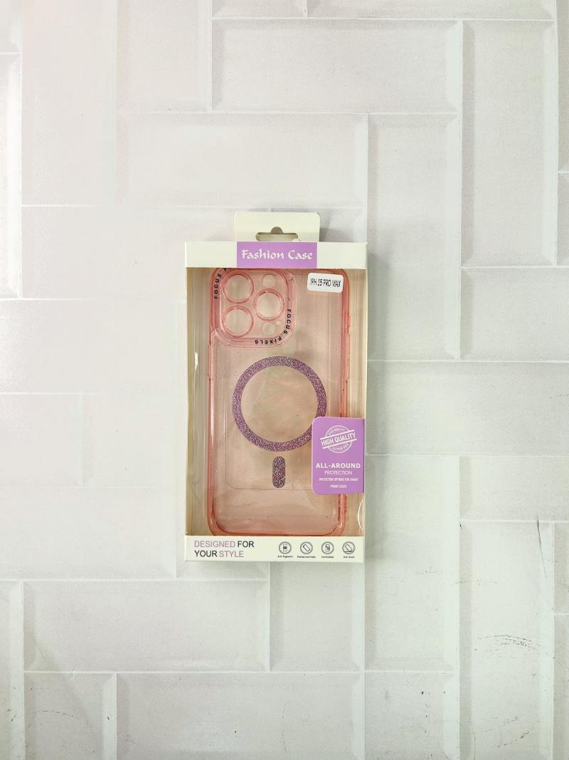 FUNDA TRANSPARENTE BRILLO CON MAGSAFE Y EMPAQUE IPH 13