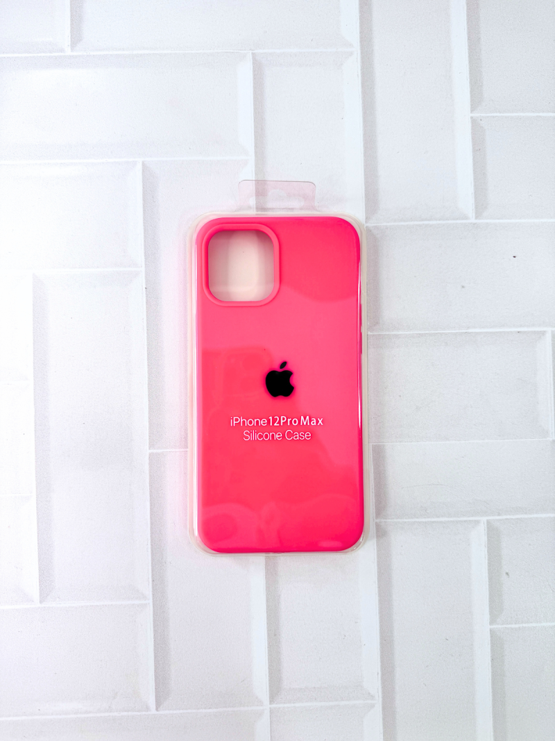 SILICON CASE IPH 12 PRO MAX N°38 ROSA FUERTE