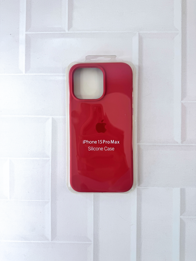 SILICON CASE IPH 15 PRO MAX N°31 ROJO OSCURO