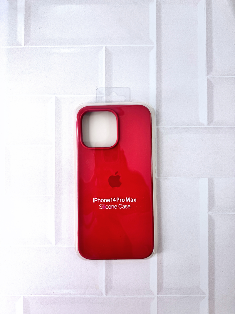 SILICON CASE IPH 14 PRO MAX N°31 ROJO OSCURO