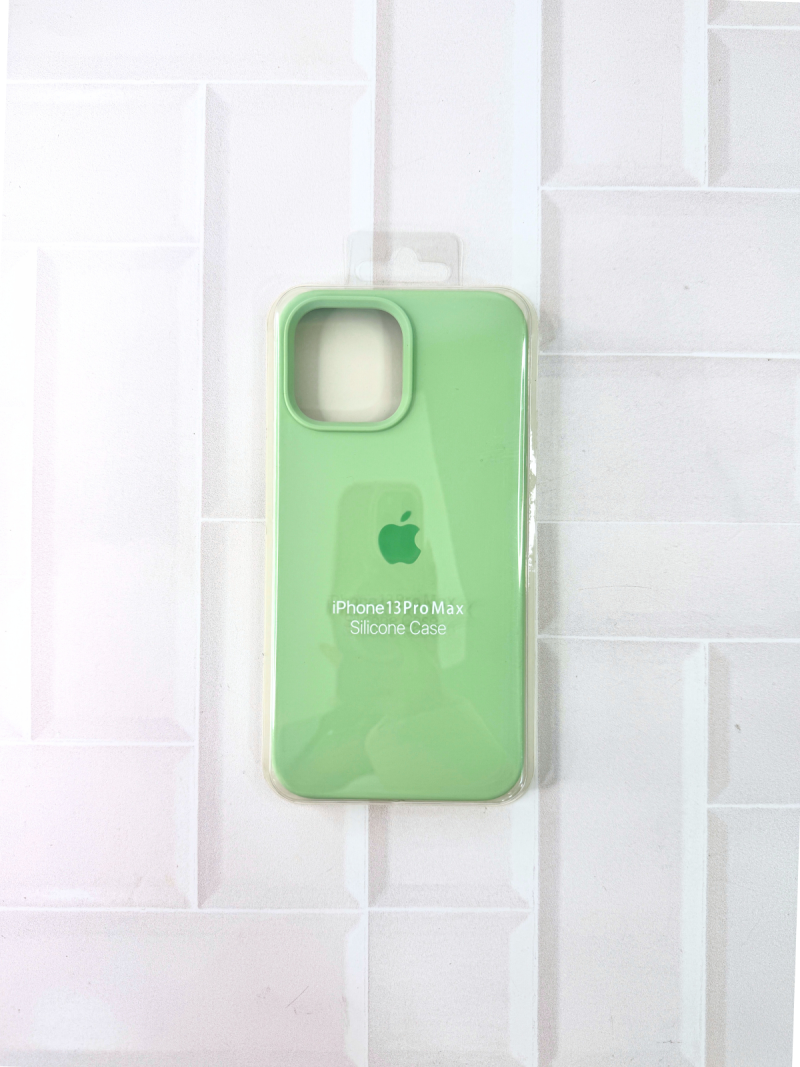 SILICON CASE IPH 13 PRO MAX N°1 VERDE MENTA