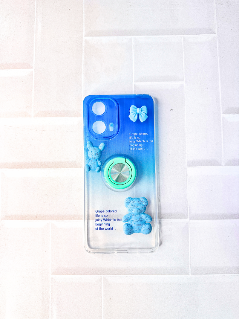 FUNDA MUÑECO OSO Y ANILLO MOTO E14