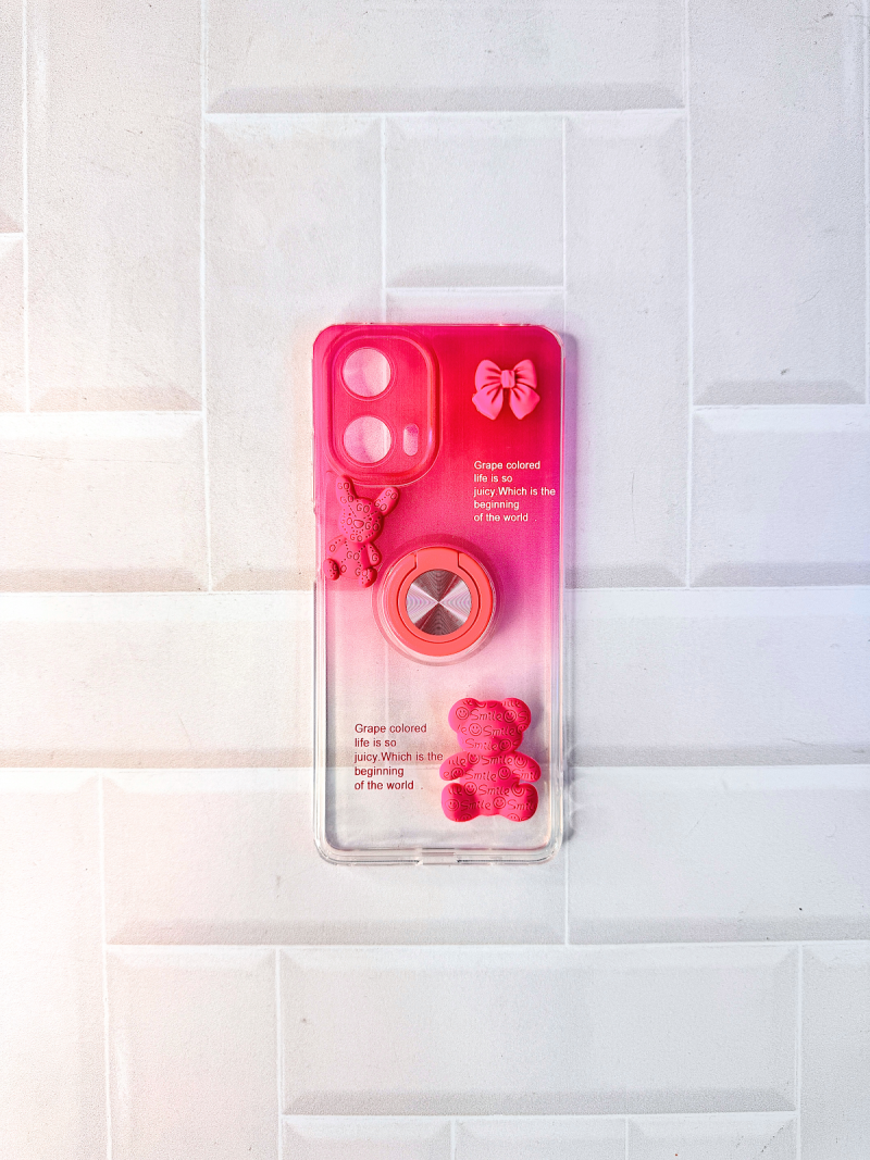 FUNDA MUÑECO OSO Y ANILLO MOTO G24