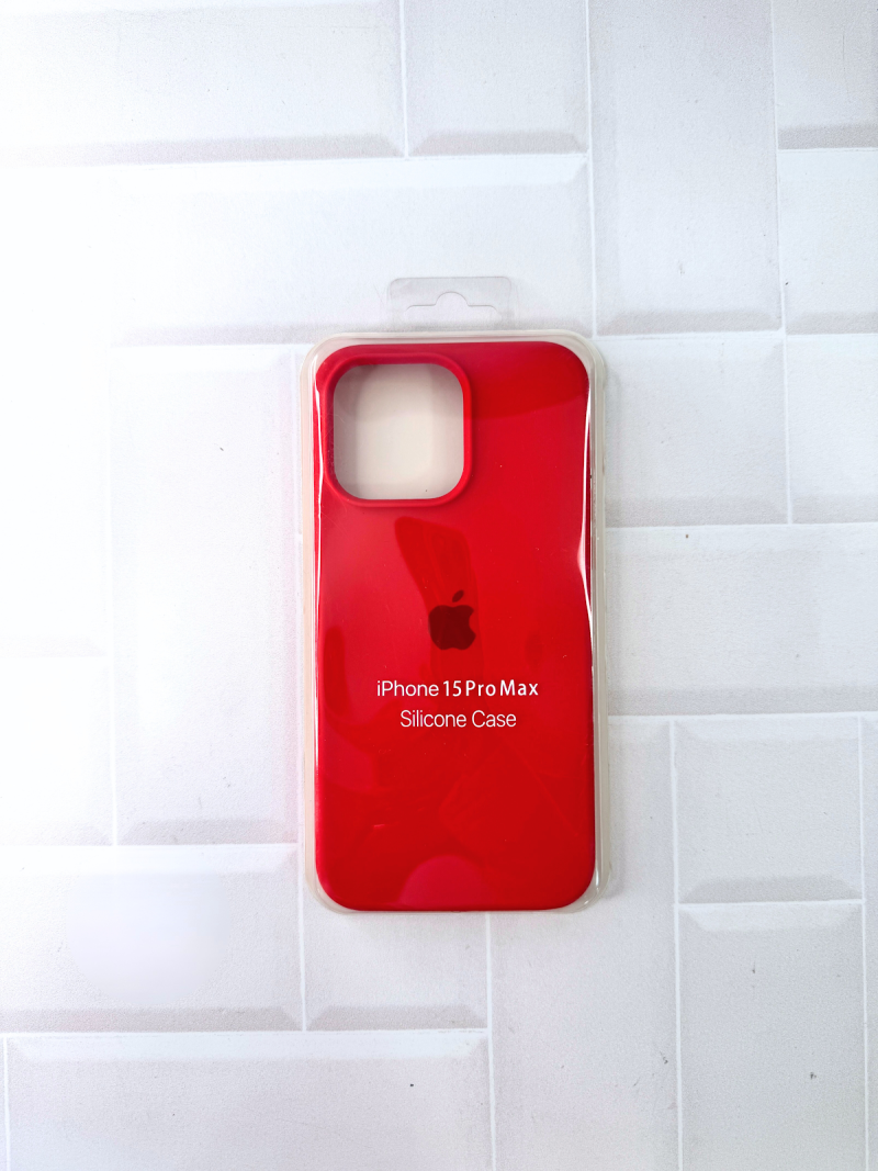 SILICON CASE IPH 15 PRO MAX N°14 ROJO
