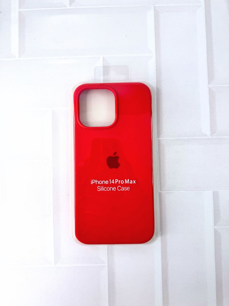 SILICON CASE IPH 14 PRO MAX N°14 ROJO