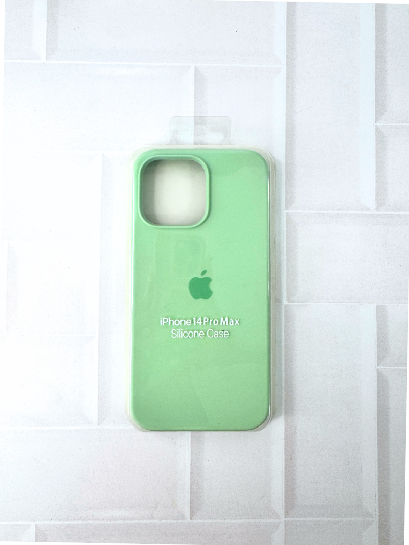 SILICON CASE IPH 14 PRO MAX N°1 VERDE MENTA