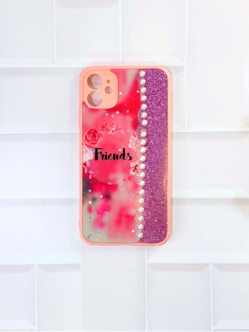 FUNDA BRILLO ROSA IPHONE 14 MAX