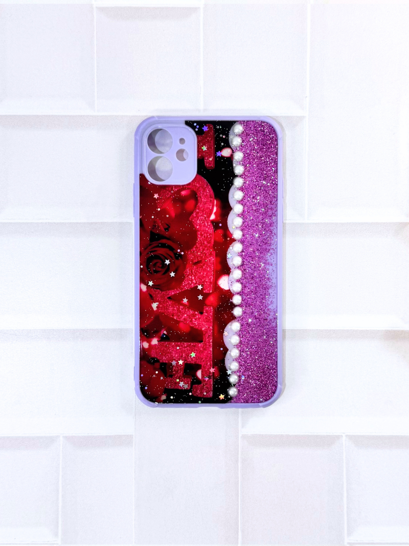 FUNDA BRILLO ROSA IPHONE 14 MAX