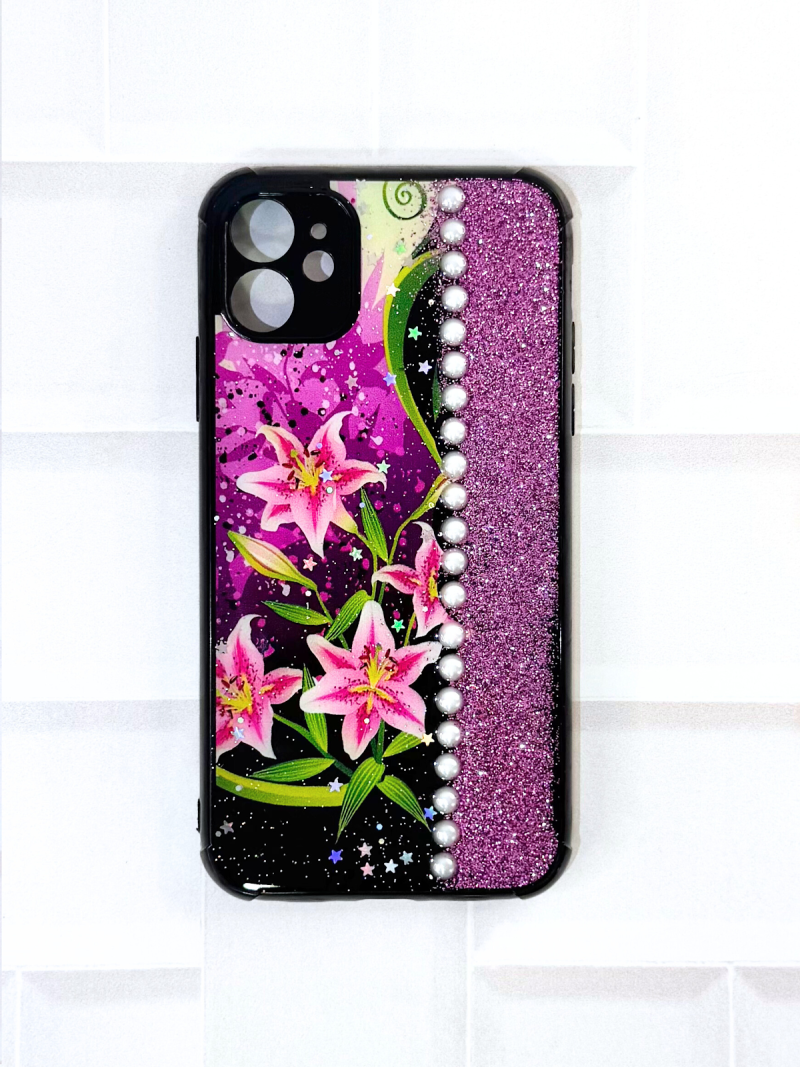 FUNDA BRILLO ROSA IPHONE 14 MAX