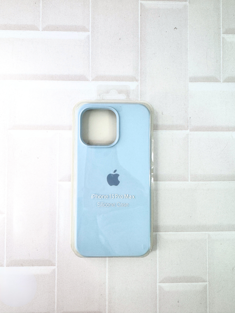 SILICON CASE IPH 15 PRO MAX N°21 CELESTE CLARO