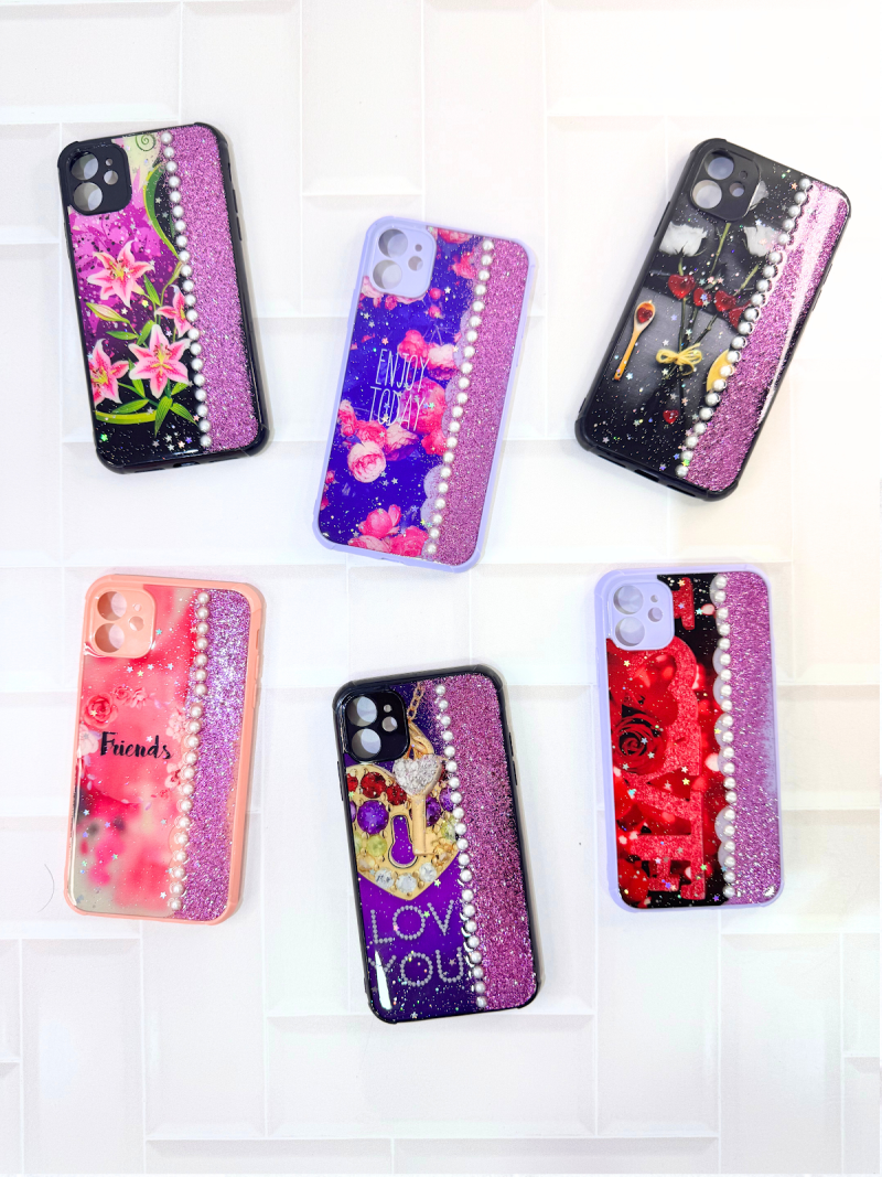 FUNDA BRILLO ROSA IPHONE 7