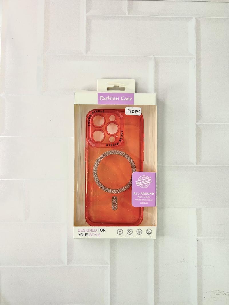 FUNDA TRANSPARENTE BRILLO CON MAGSAFE Y EMPAQUE IPH 14 PRO MAX