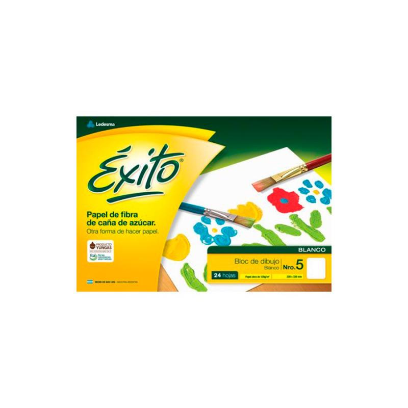BLOCK DE DIBUJO EXITO N5 BLANCO PACK X 10 UND