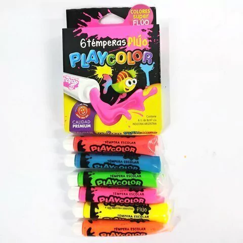 TEMPERA PLAYCOLOR X6 FLUO BULTO X60 ESTUCHES