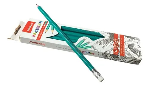 LAPIZ NEGRO BH SIMBALL C/GOMA X12