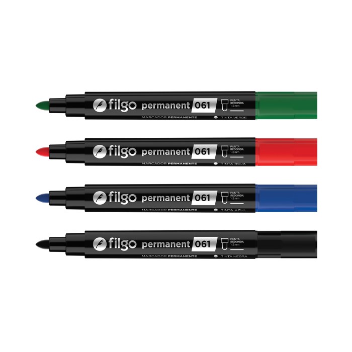 MARCADOR PERMANENTE FILGO 061 P/REDONDA COLORES SURTIDOS XUND
