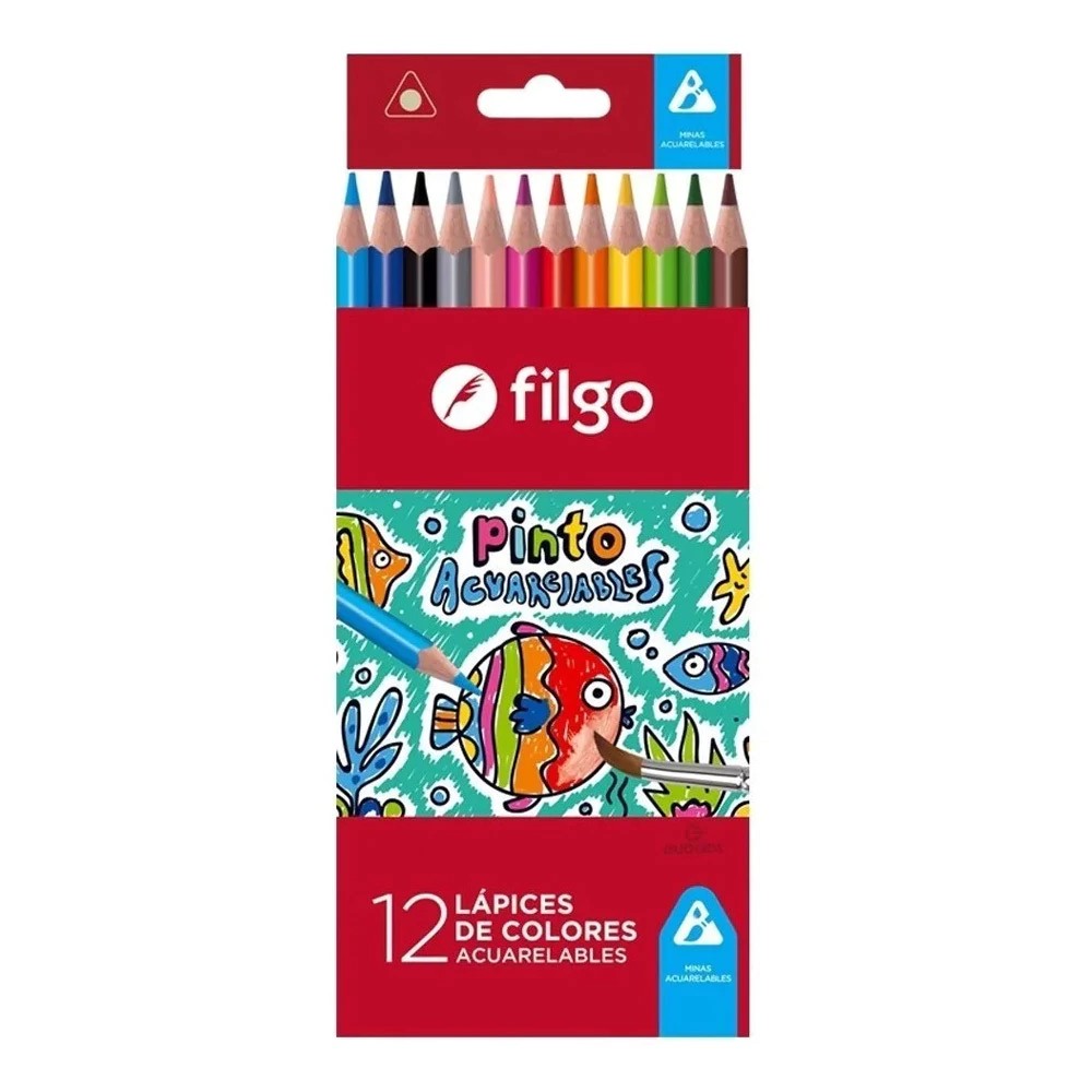 LAPIZ COLOR X12 LARGO FILGO PINTO ACUARELA