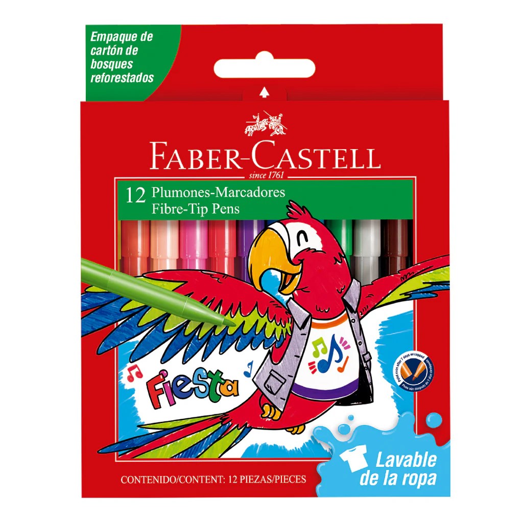 MARCADOR ESCOLAR X10 FABER CASTELL FIESTA