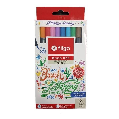 MARCADOR PINCEL X10 FILGO LINER 035 1.6MM BRUSH LTTERING
