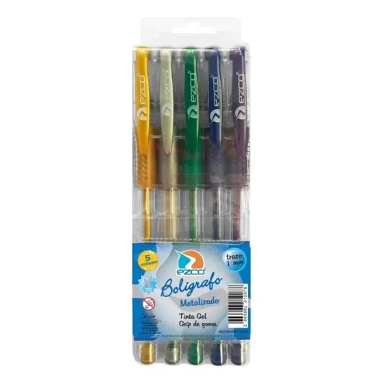 BOLIGRAFO GEL EZCO METALLIC X5