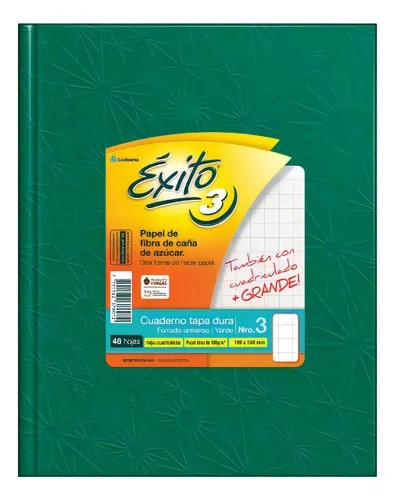 CUADERNO ARAÑA 19X21 (3) ÉXITO X48 HJS CUADROS GRANDES
