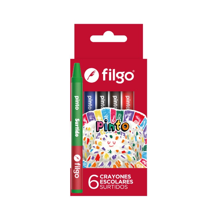 CRAYONES DE CERA FILGO PINTO X6 SURT