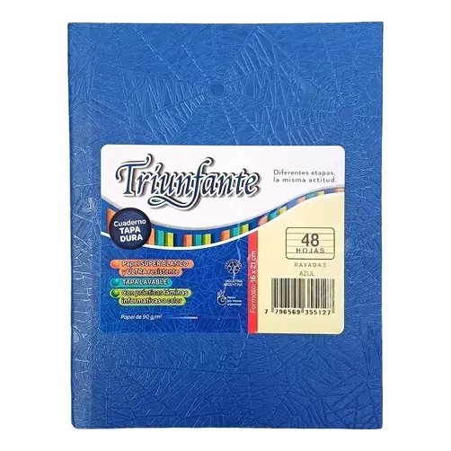 CUADERNO ARAÑA 16X21 (N°1) TRIUNFANTE X48 HJS COLORES SURT XU