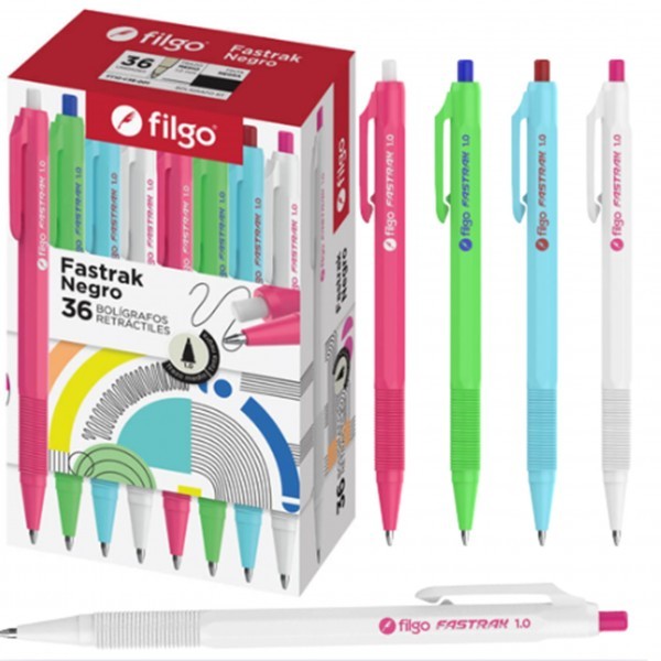 BOLI FILGO FASTRAK 1.0MM AZUL PACK X36 UND