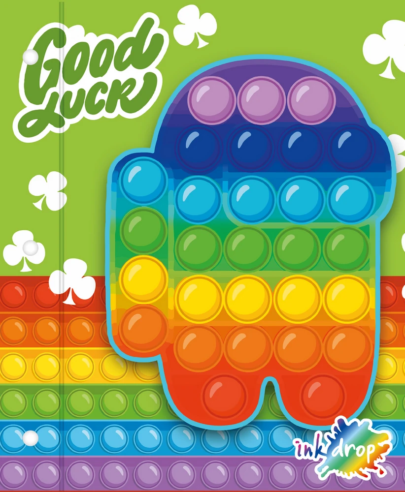 CARPETA INKDROP 3X40 CON 3 ANILLOS - POP - GOOD LUCK