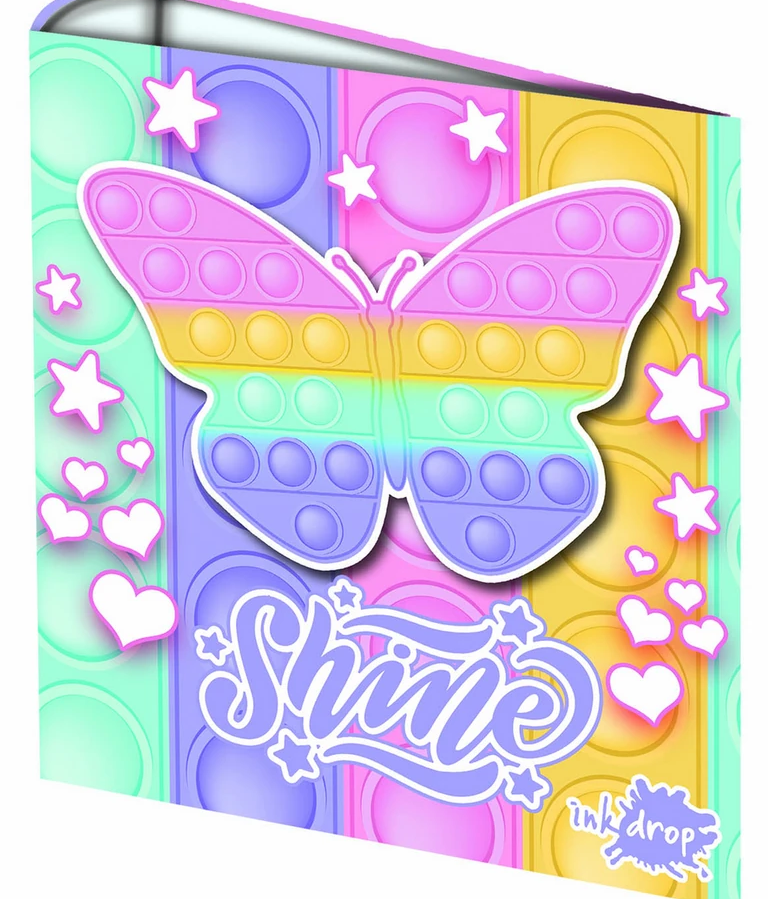 CARPETA INKDROP 3X40 CON 3 ANILLOS - POP IT PASTEL - SHINE